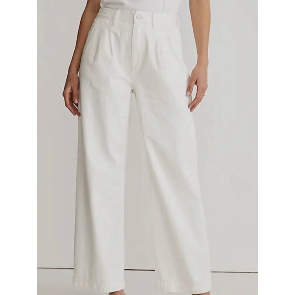 Madewell The Harlow Wide-Leg Jeans in White Women's 28 Casual Soft‎